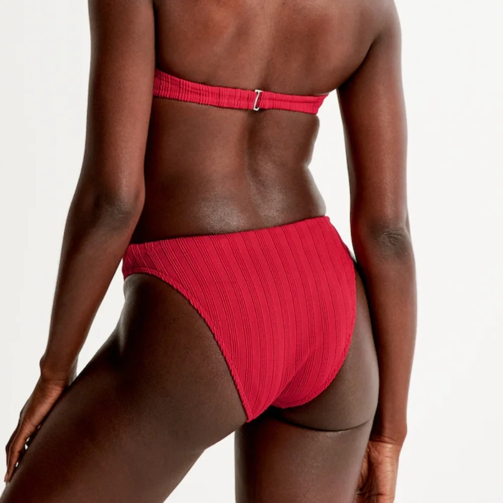 ABERCROMBIE & FITCH: Mid-Rise High-Leg Moderate Swim Bikini Bottoms - Picture 3 of 6